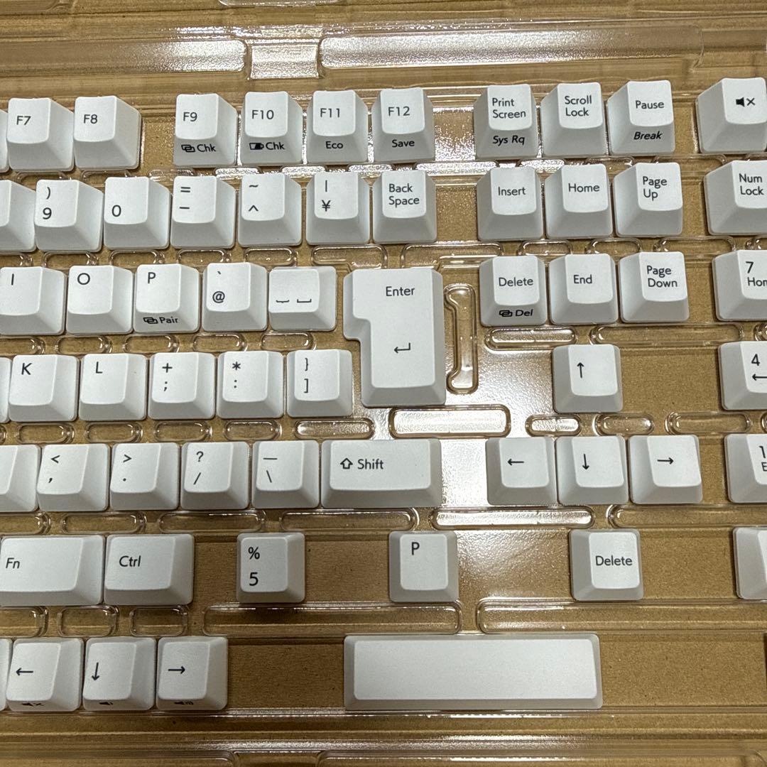REALFORCE　カラーキーキャップ　R3/R3S　ホワイト　M0373J