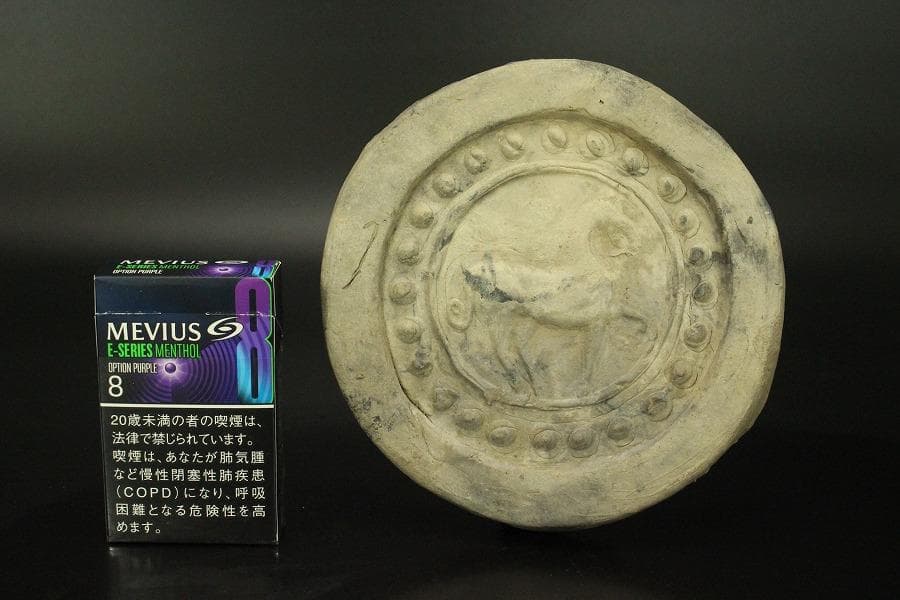 中国美術 古瓦 馬紋 瓦当 漢瓦 φ15.5cm 仏教 時代(LC415)