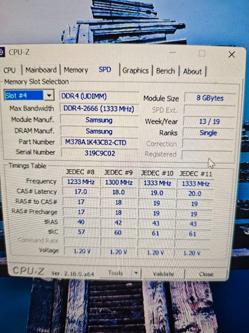 カ*ン様 samsung DDR4 8G4枚　合計32G　 動作確認　2　　メモ