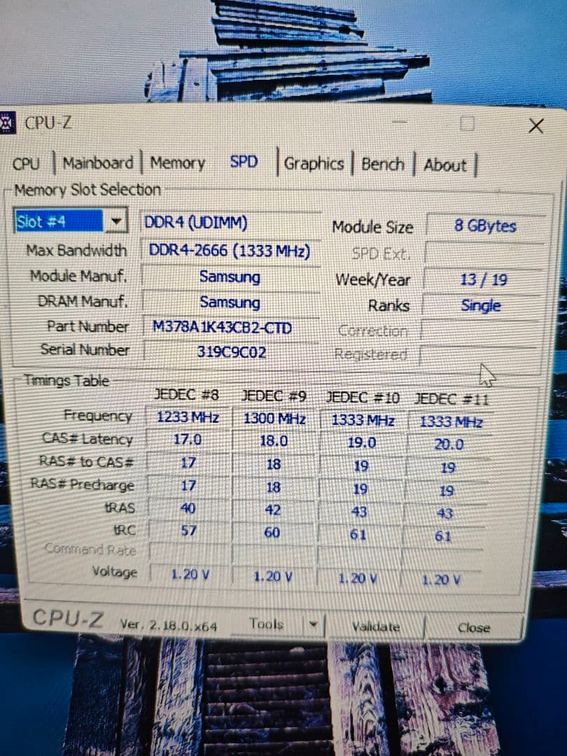 カ*ン様 samsung DDR4 8G4枚　合計32G　 動作確認　2　　メモ