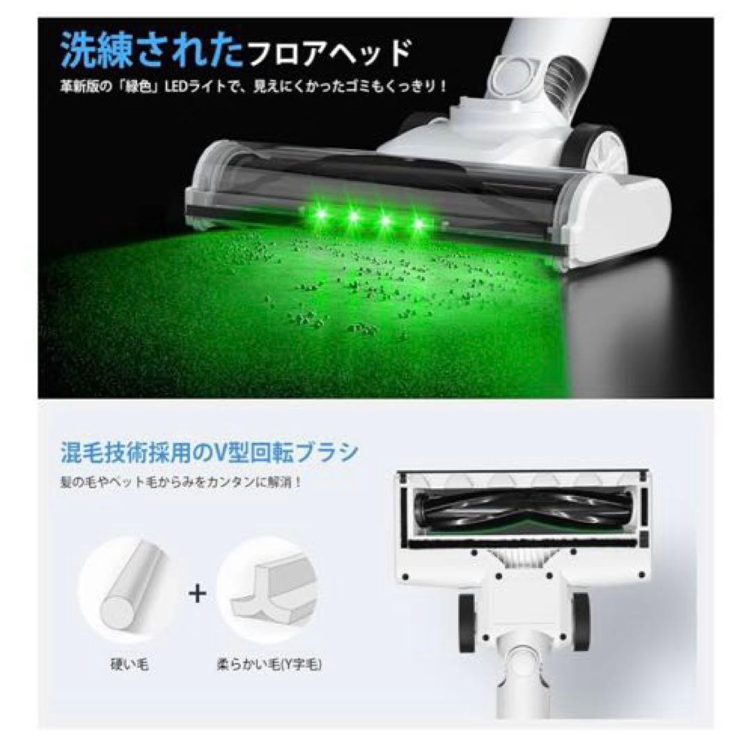 新品⭐️掃除機 コードレスダイソン級45000Pa超強力吸引力LEDライト付自立式