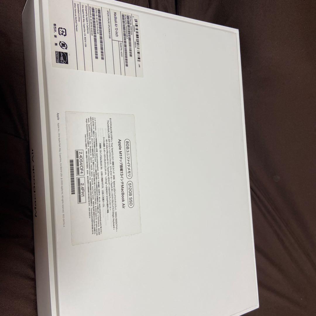 MacBookAir 2020/M1/スペースグレー/512GB/メモリ:8GB