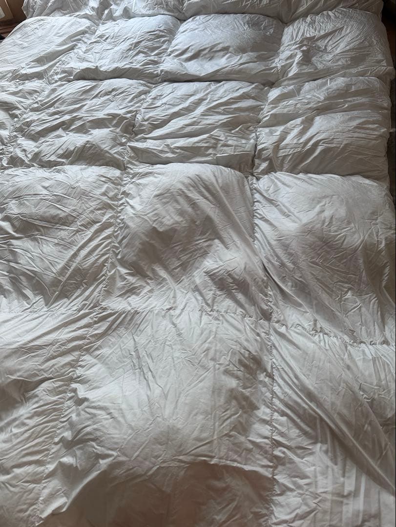 無印良品　グレー羽毛掛ふとん・軽量一層式 S 150×210cm