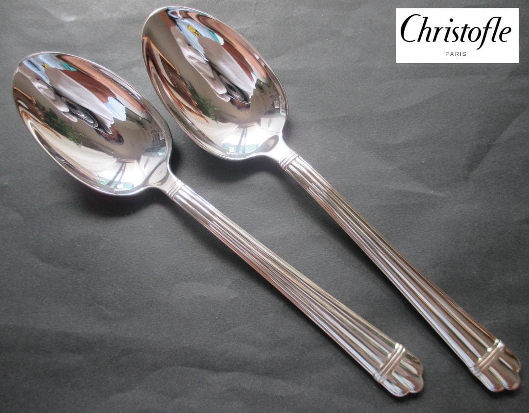極美品☆仏蘭西高級銀器☆クリストフルシルバー　テーブルスプーン２本　アリア