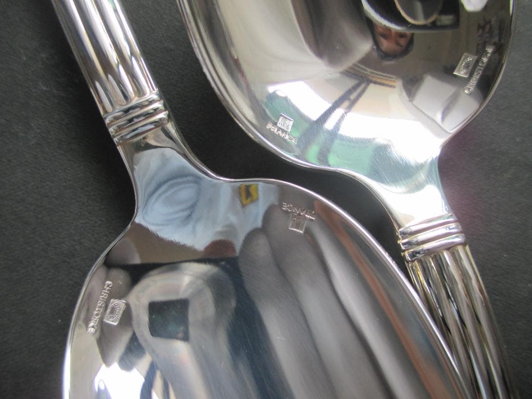 極美品☆仏蘭西高級銀器☆クリストフルシルバー　テーブルスプーン２本　アリア