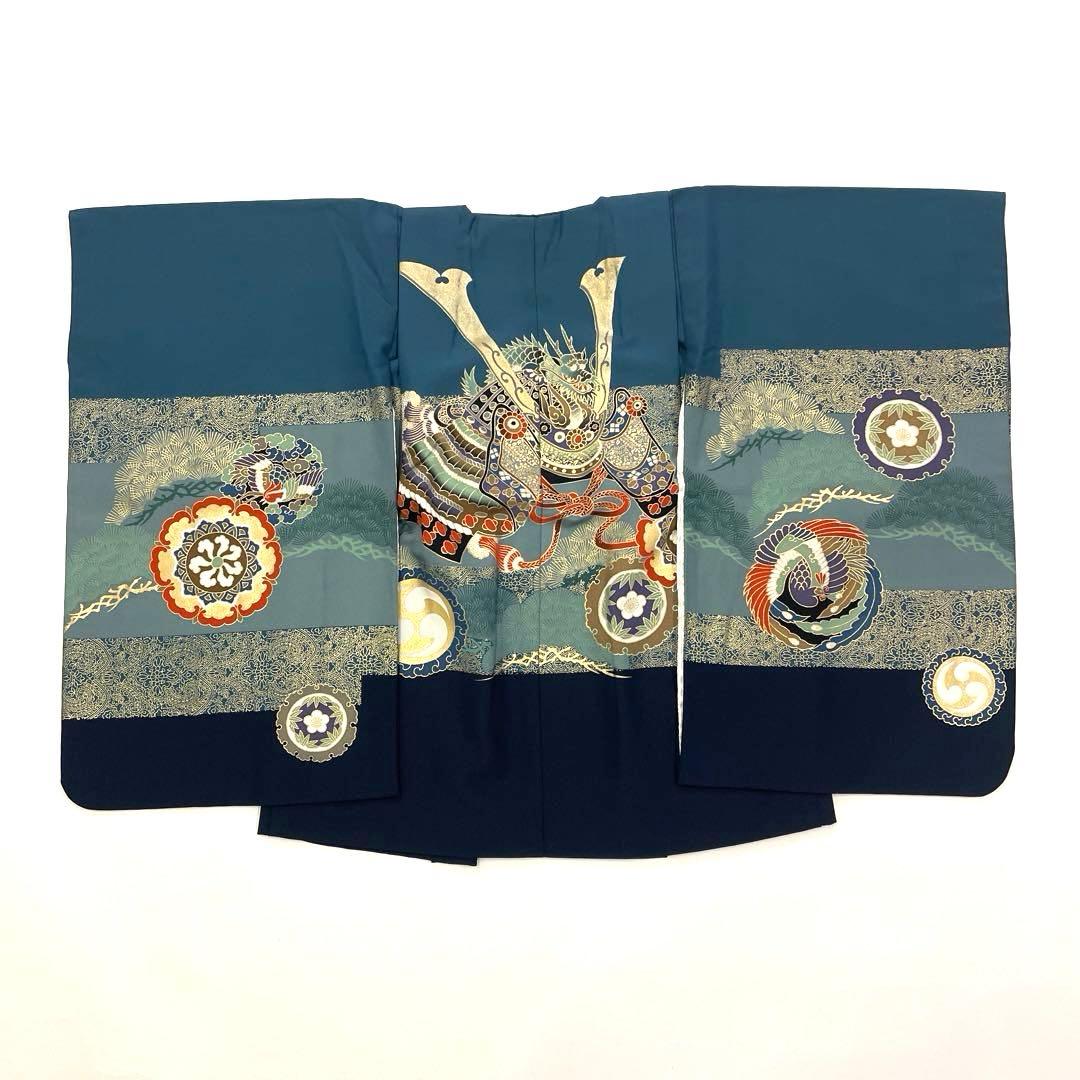 七五三 羽織セット 男の子 羽織 着物 長襦袢 半衿付き 5歳 No.133