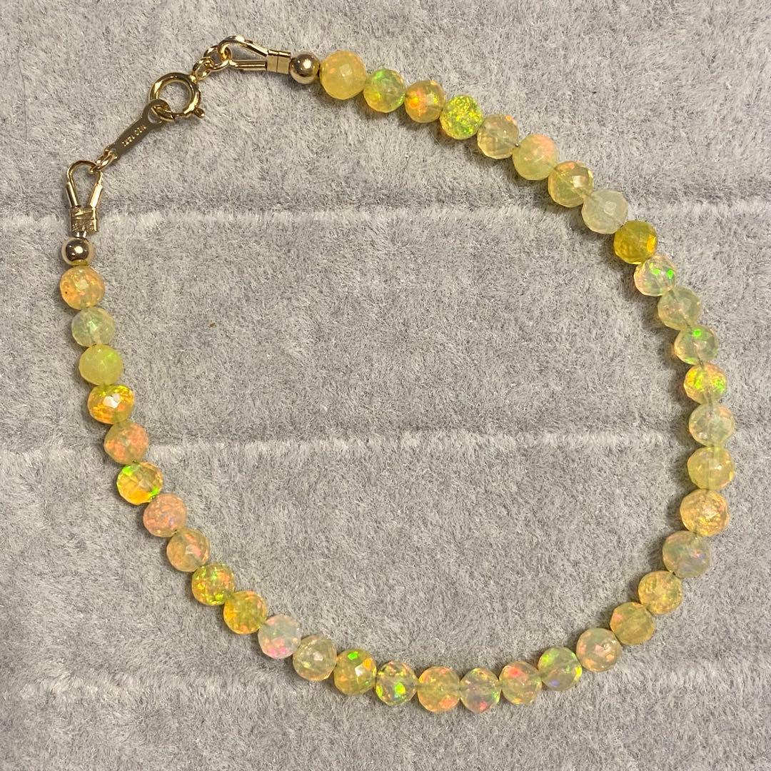 14kgf 高品質　エチオピアオパール ブレスレット 天然石