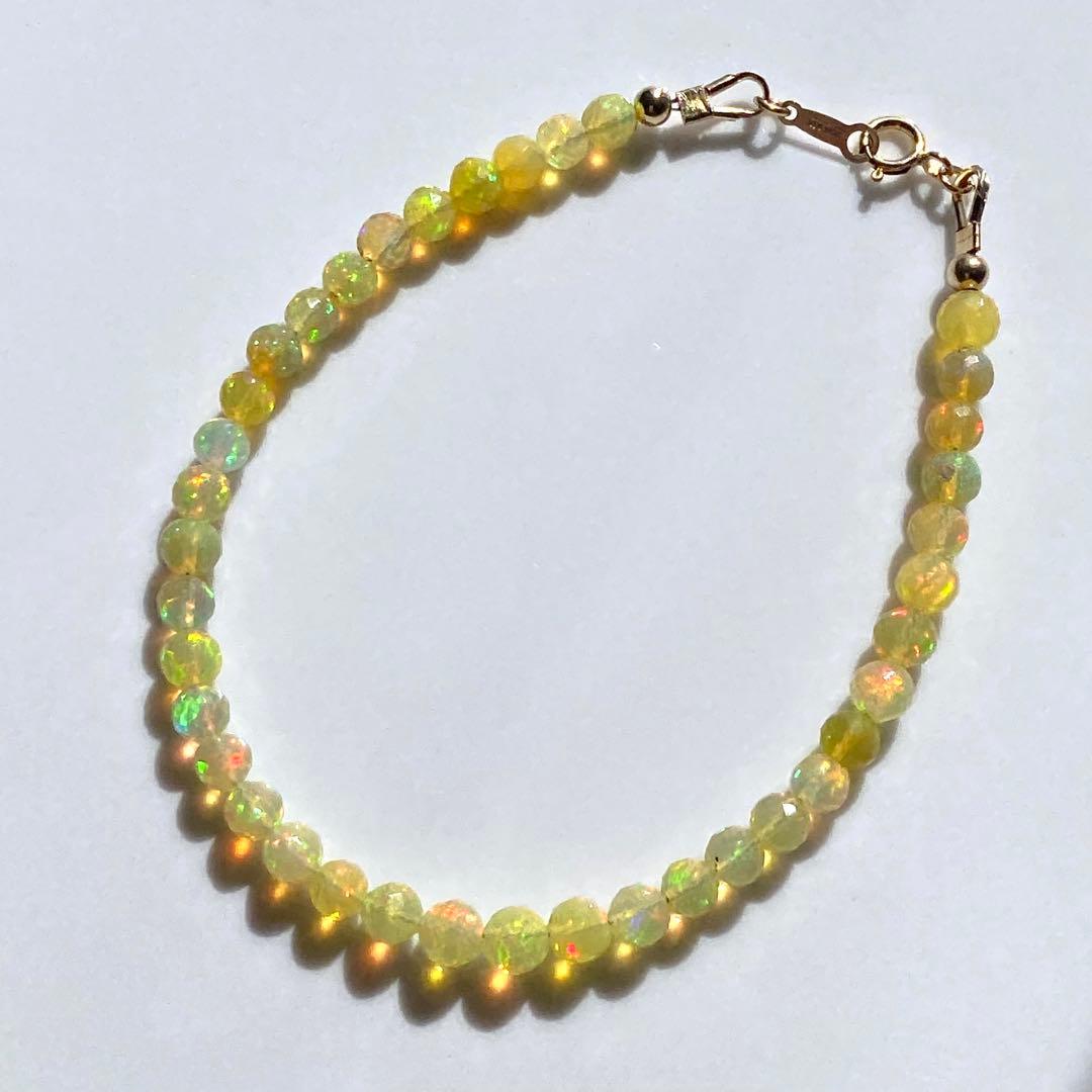 14kgf 高品質　エチオピアオパール ブレスレット 天然石