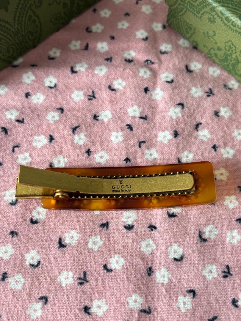 ヘアクリップ グッチ クリスタル ヘアピン