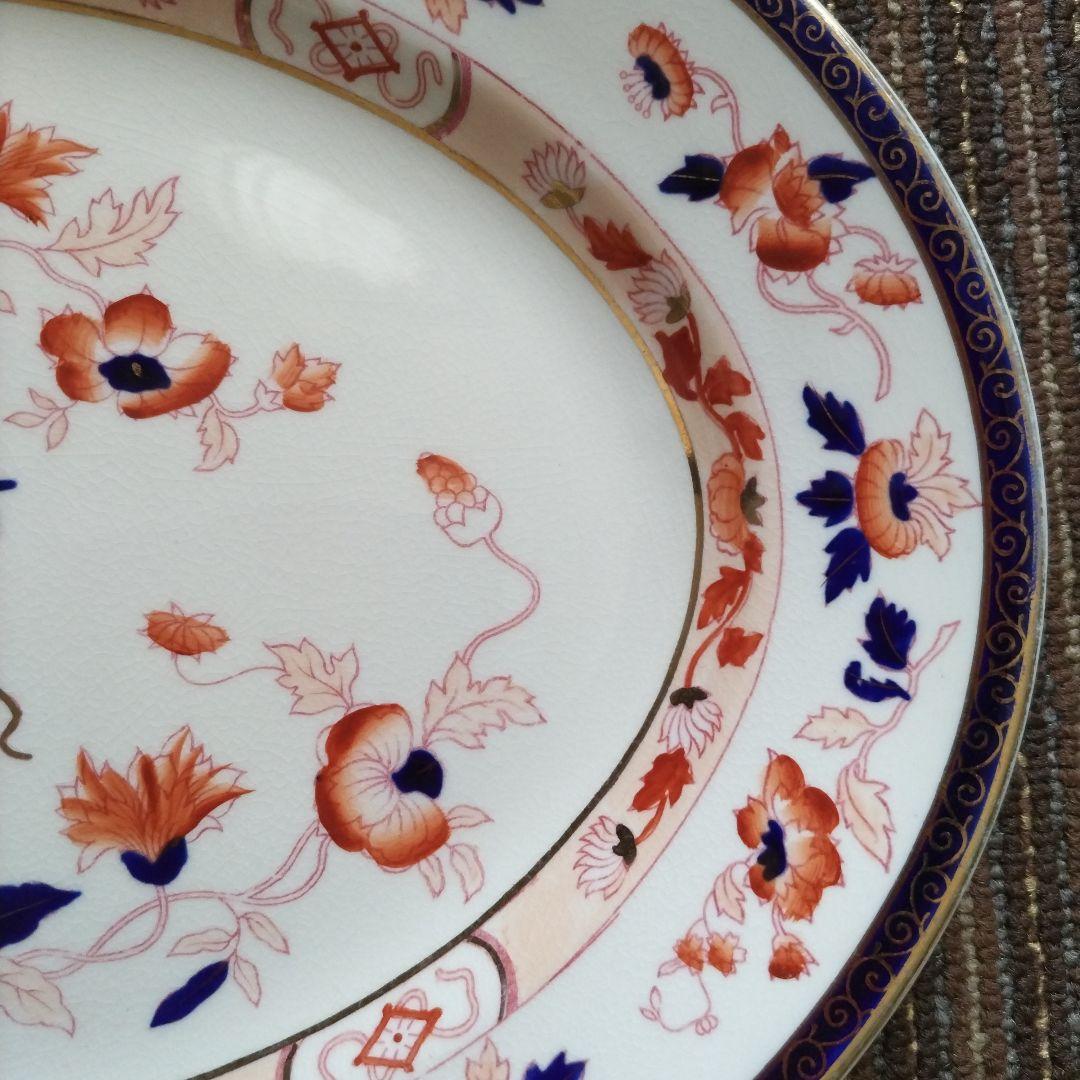 b【美品】ニッコーダブルフェニックス　カナザワ印　シノワズリ　大皿　貫入あり