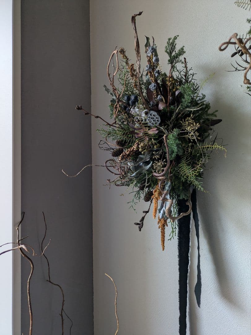 ドライフラワー　クリスマスオブジェ　クリスマスリース　インテリア　インテリア