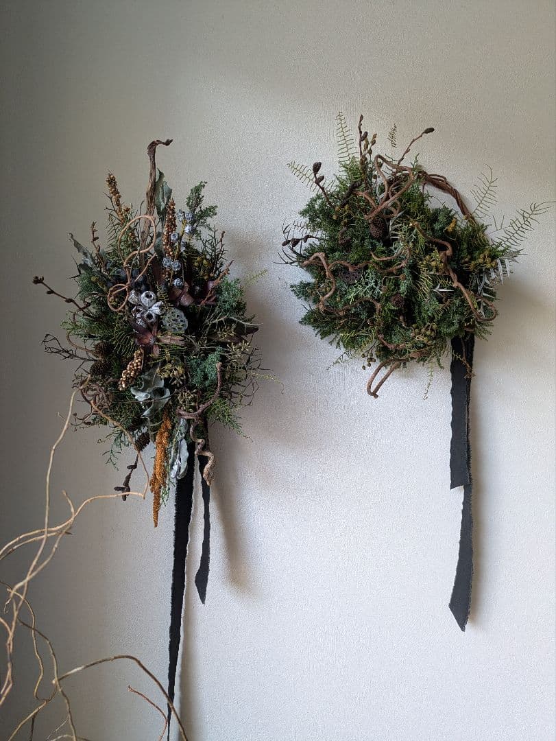 ドライフラワー　クリスマスオブジェ　クリスマスリース　インテリア　インテリア