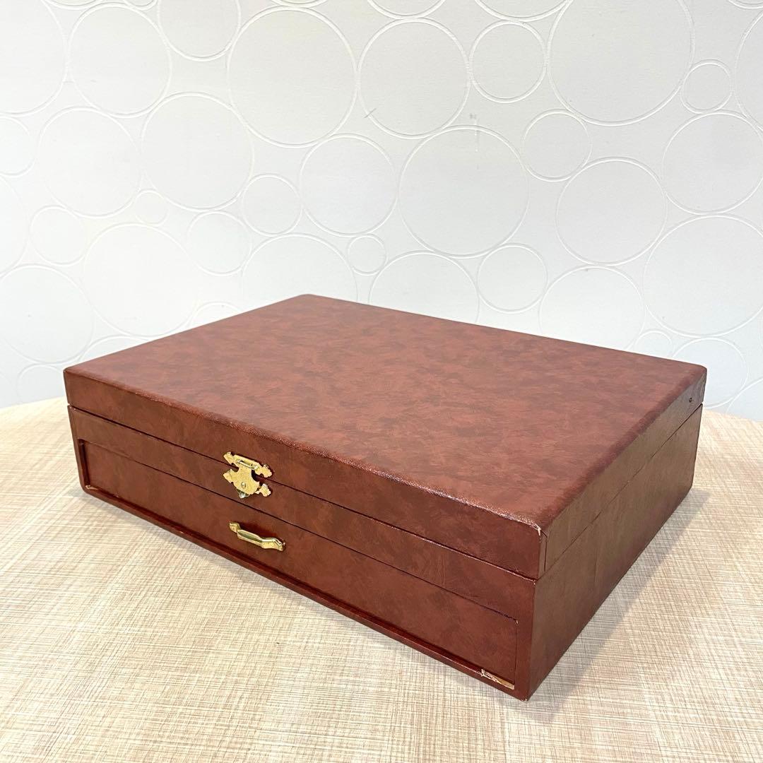 【新品】ラッキーウッド 18-12ステンレス カトラリーセット ケース付 30P