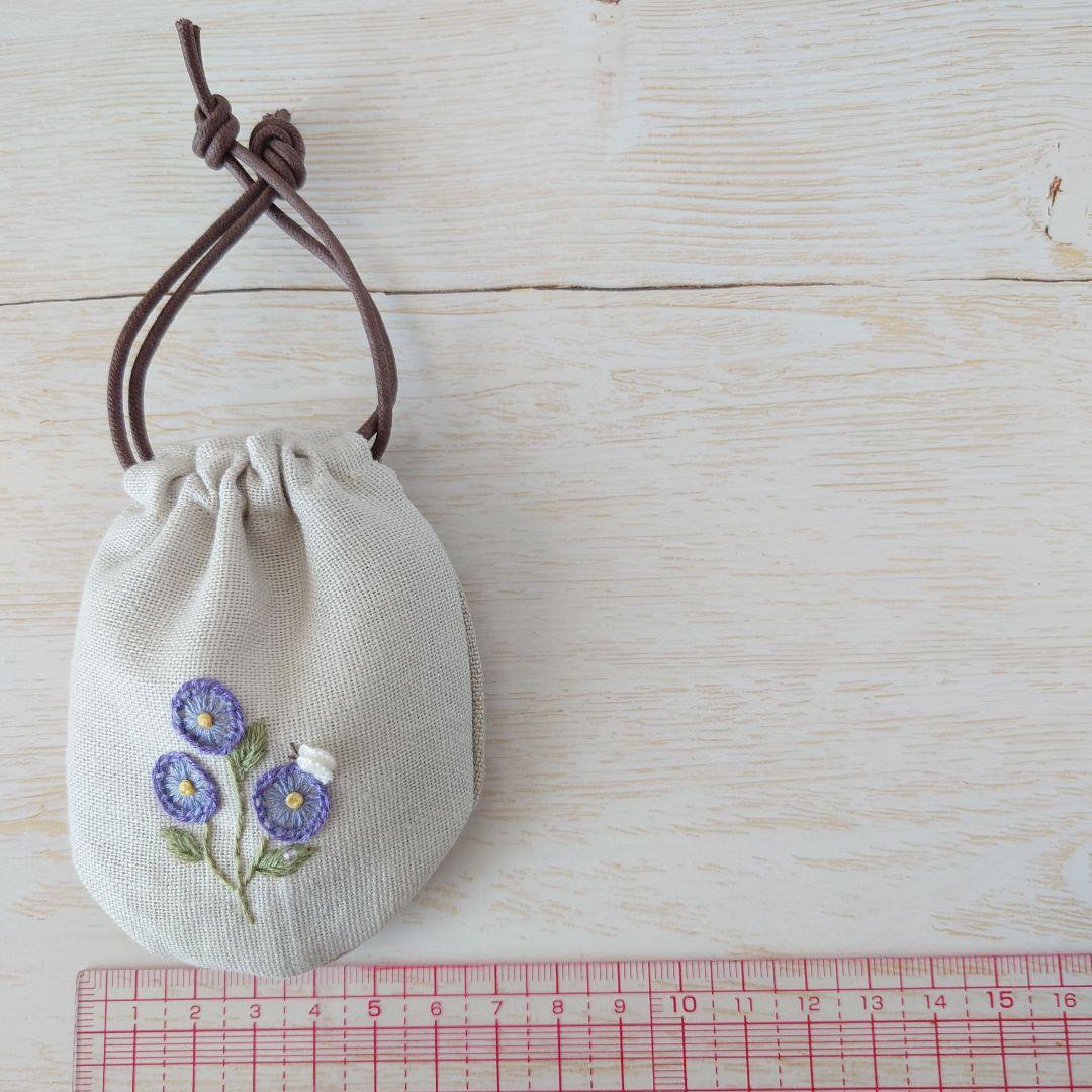 ちっちゃな巾着サシェ/詰替えタイプ【まぁるい野花】