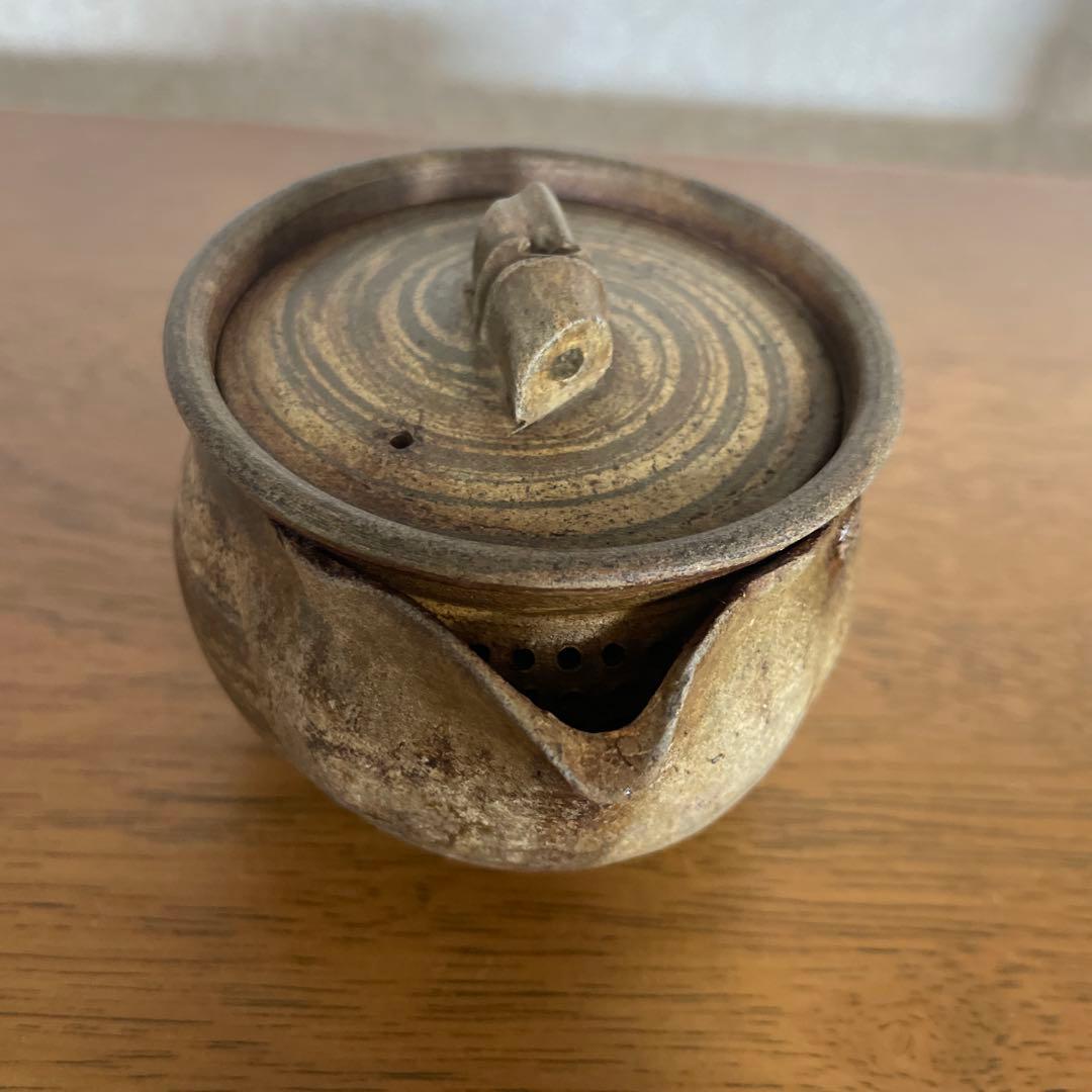 陶器製 茶色 急須 丸型 宝瓶