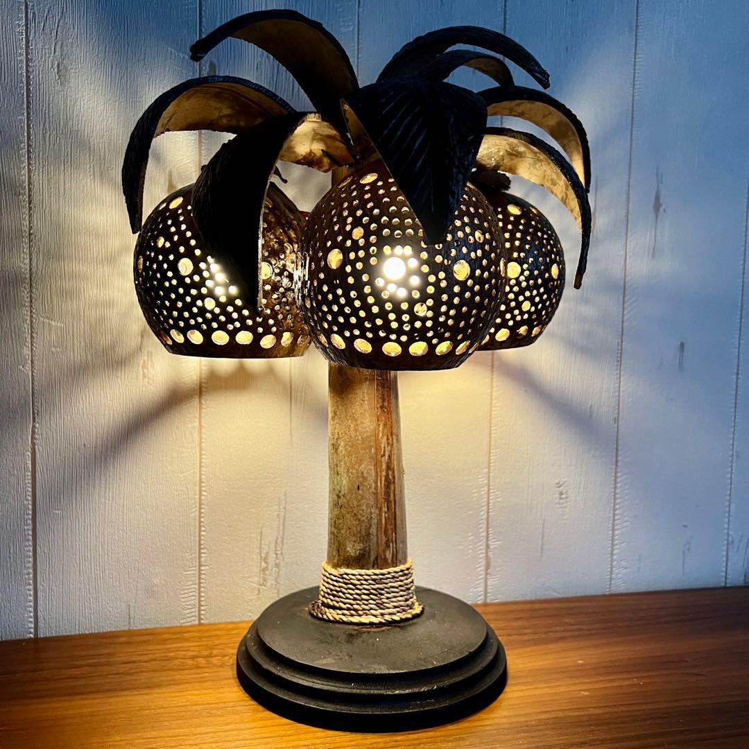 ヤシの木ライト② ヤシの木ランプ ココナッツライト ココナッツランプ 卓上ライト