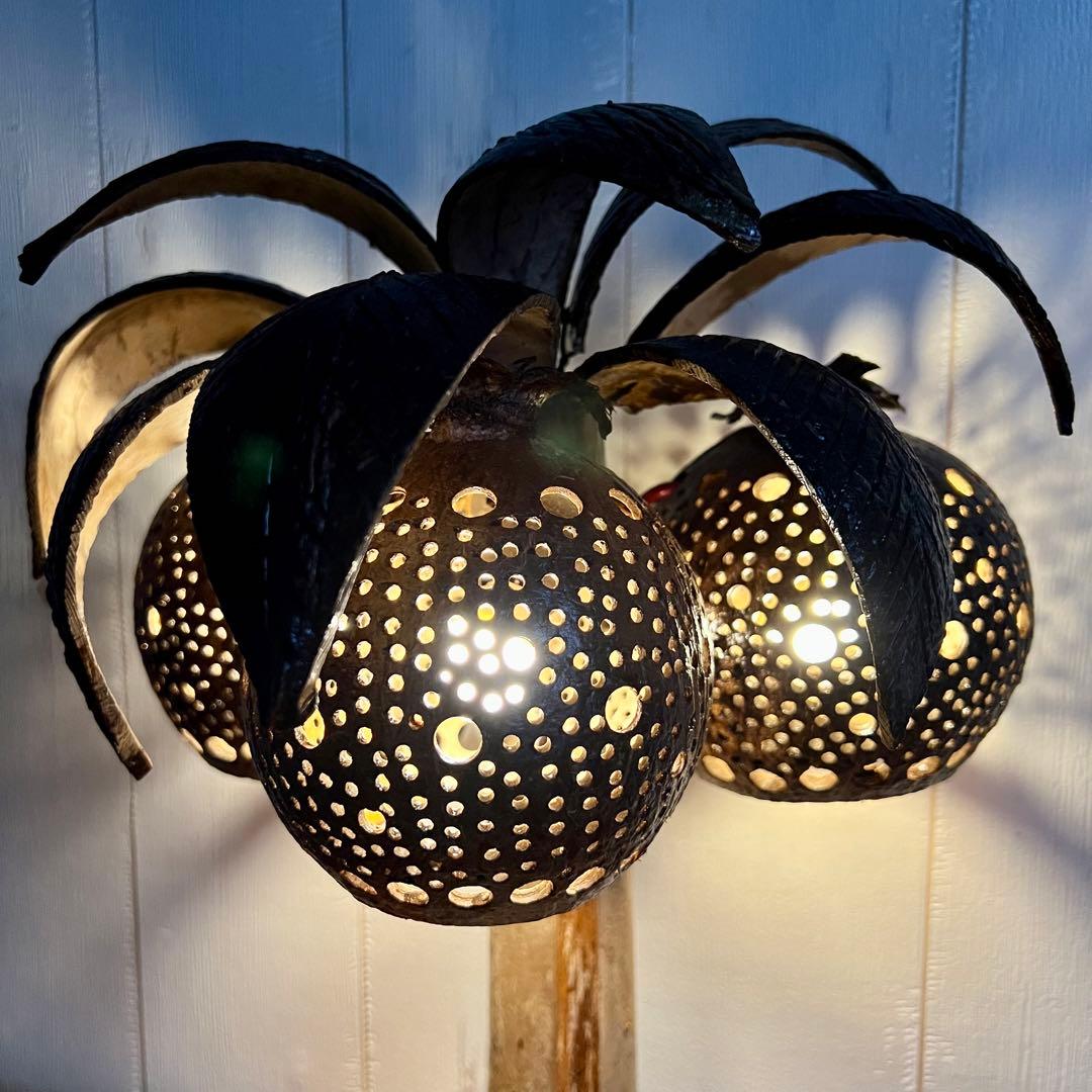 ヤシの木ライト② ヤシの木ランプ ココナッツライト ココナッツランプ 卓上ライト