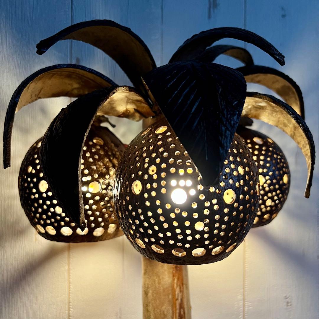 ヤシの木ライト② ヤシの木ランプ ココナッツライト ココナッツランプ 卓上ライト