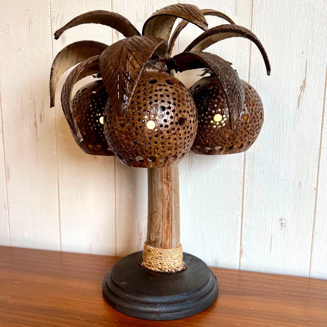 ヤシの木ライト② ヤシの木ランプ ココナッツライト ココナッツランプ 卓上ライト