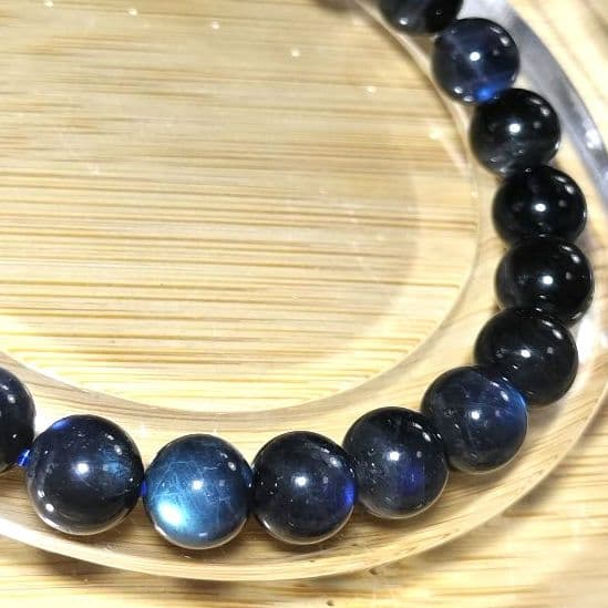 【大人気天然石】ブラックラブラドライト8mm ブレスレット【内なる力の覚醒】