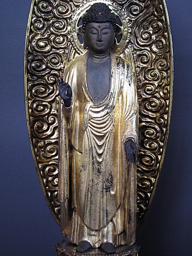 大幅値下げ‼️古仏！江戸後期『木造 阿弥陀如来立像』総高52㎝