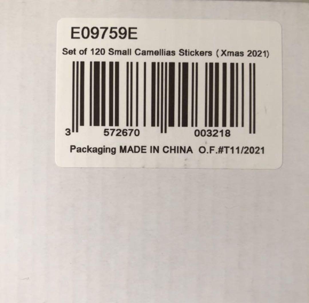 シャネル　2021 ホリデー限定　ブティックカメリア ステッカー　小タイプ30枚