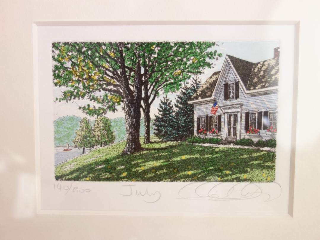 M▽キャロル コレット JULY 銅版画 エッチング (37861)