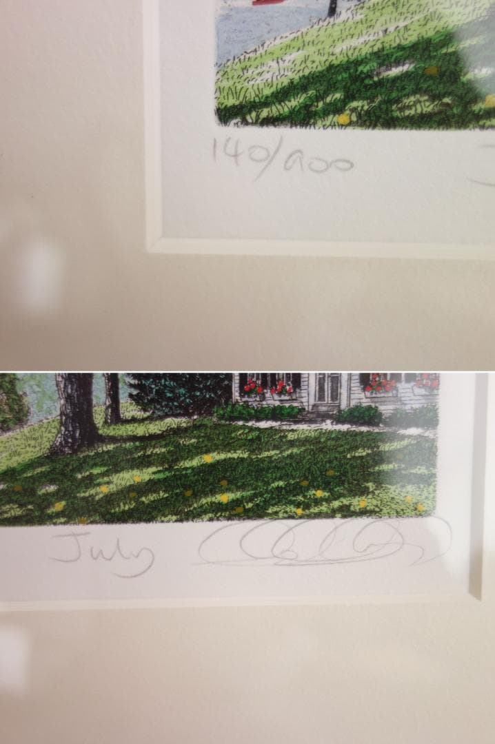 M▽キャロル コレット JULY 銅版画 エッチング (37861)