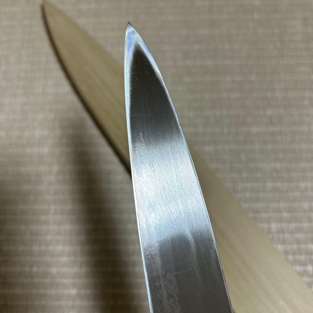 本焼　柳刃　包丁　和包丁　伯鳳研ぎ　水本焼　鏡面仕上げ　黒檀黒水牛銀巻八角柄