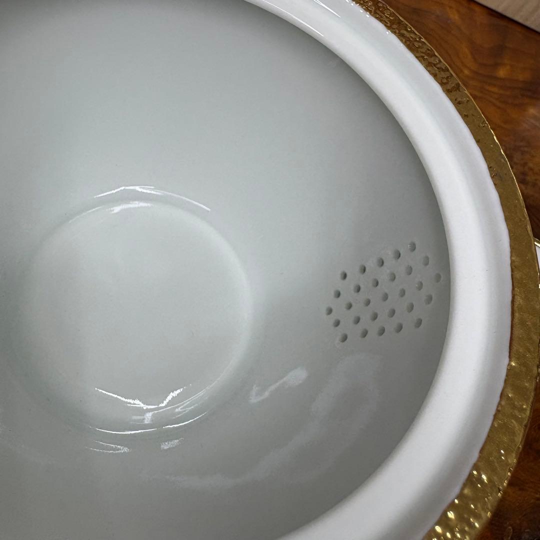 有田焼 金龍窯 伝統工芸師 江口天童 金彩梅絵　宝瓶　煎茶道具