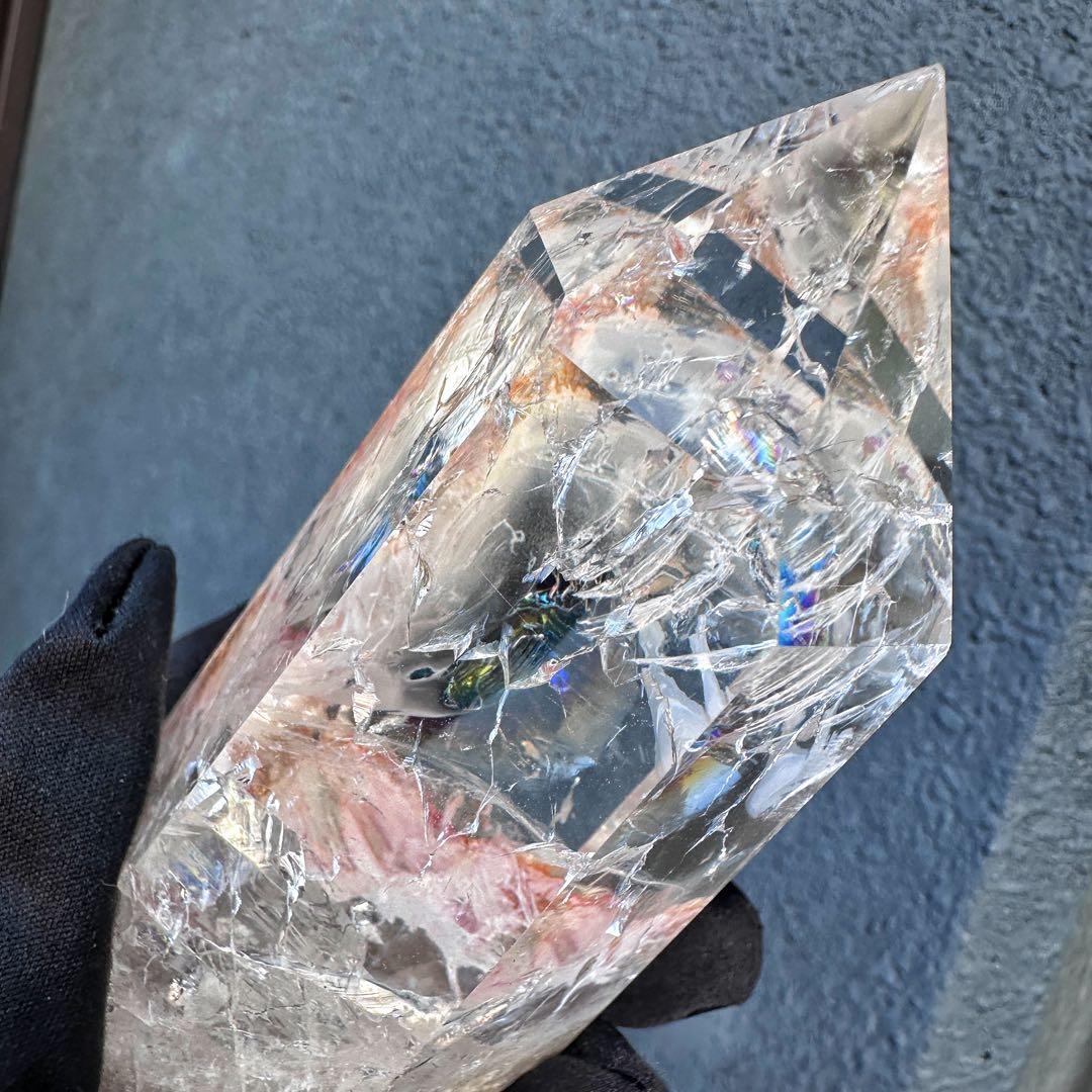 高品質❗️浄化 超強いパワーアゼツライト☆レインボー ヒマラヤクラスターA1570