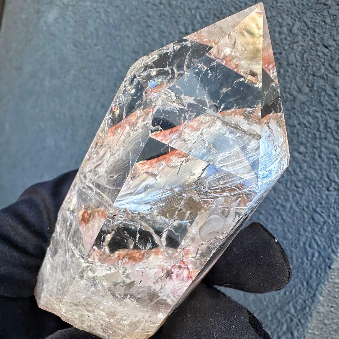 高品質❗️浄化 超強いパワーアゼツライト☆レインボー ヒマラヤクラスターA1570