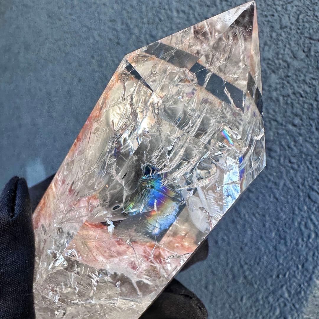 高品質❗️浄化 超強いパワーアゼツライト☆レインボー ヒマラヤクラスターA1570