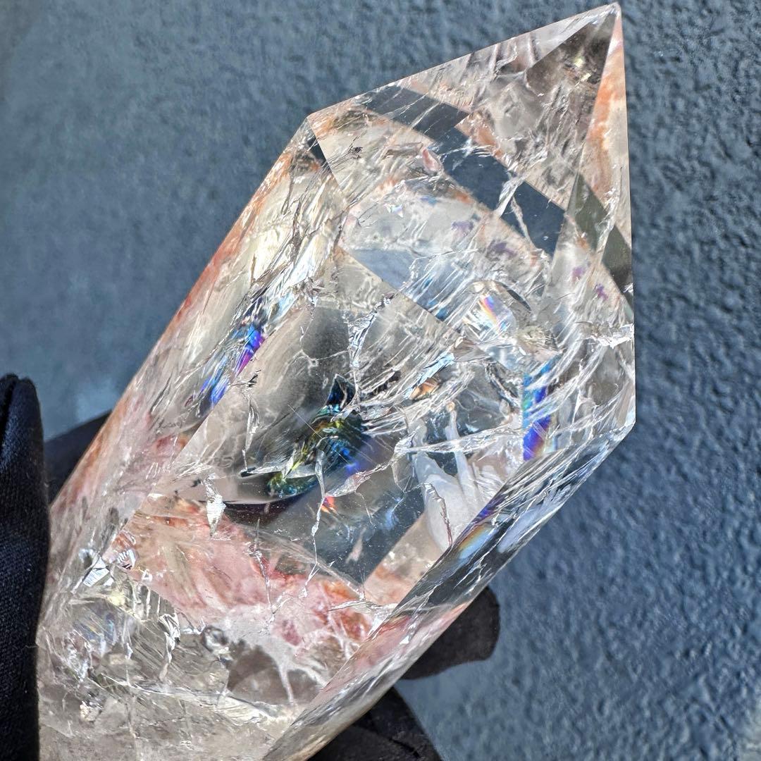 高品質❗️浄化 超強いパワーアゼツライト☆レインボー ヒマラヤクラスターA1570