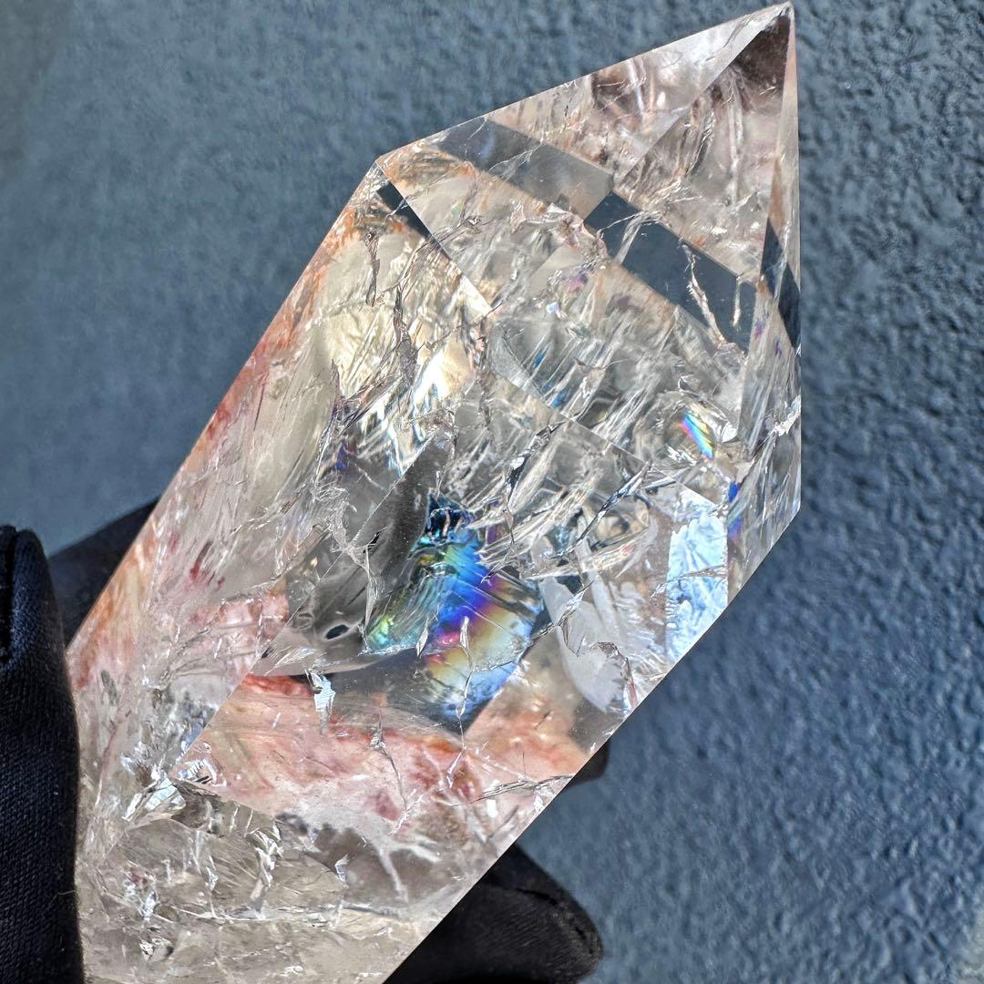 高品質❗️浄化 超強いパワーアゼツライト☆レインボー ヒマラヤクラスターA1570