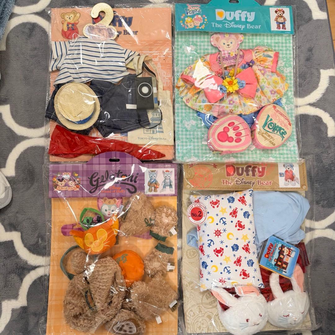 て*ん様 ダッフィー　シェリーメイ　ジェラトーニ　ぬいぐるみコスチューム6つセッ