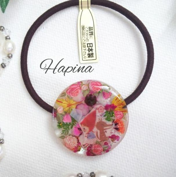 おとぎの国 赤ずきんちゃんの世界ラウンドレジンヘアゴム