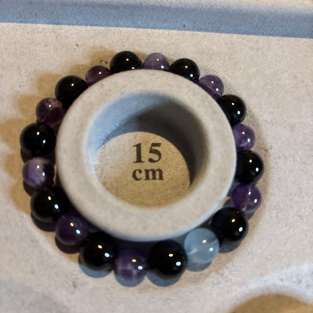 モリオンとアメジストで魔除けが最強化したかも！綺麗！さらにアクアマリンも！