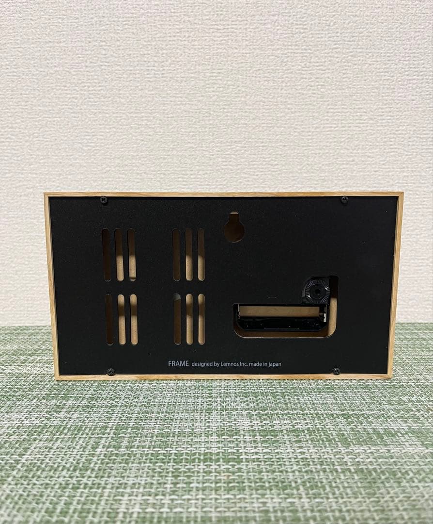 Lemnos 木製アナログ置時計 温湿度計付 LC13-14NT ナチュラル