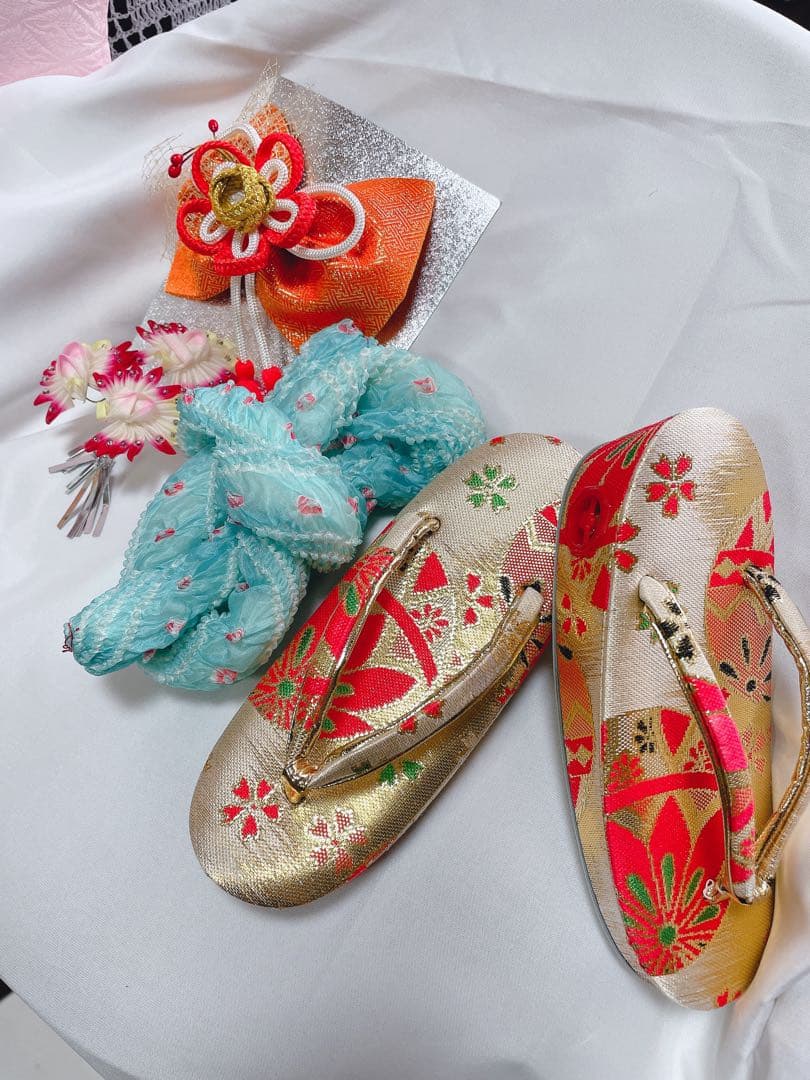 七五三5歳様薄ピンクの正絹鞠紋様