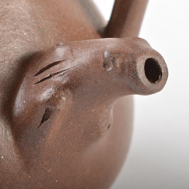 中国　紫砂　朱泥　国家外国専家局贈　急須　茶壷　V　R6117