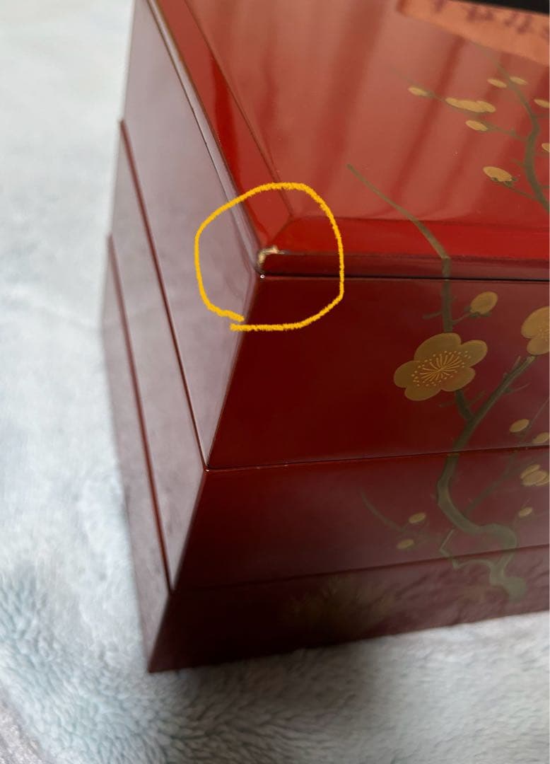 値下げ　本漆　三段　重箱