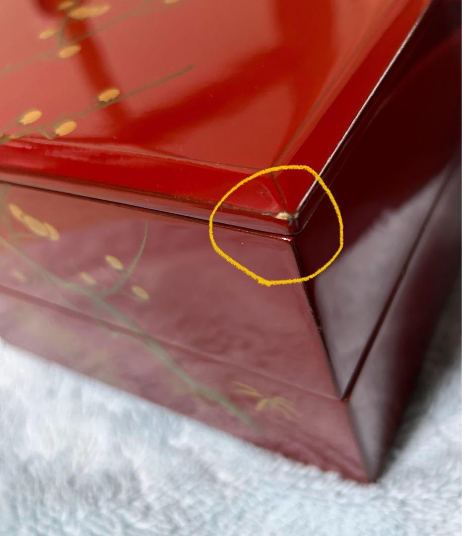 値下げ　本漆　三段　重箱