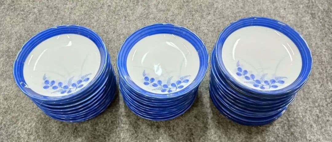 巻絵萩桔梗型3.5皿　34枚