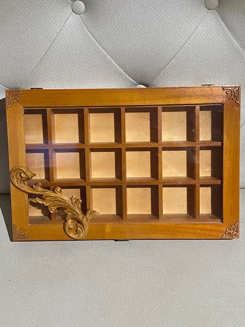 ナチュラル ロココ♦️コレクションケース♦️2点セット♦️ヴィンテージラック♦️送料込