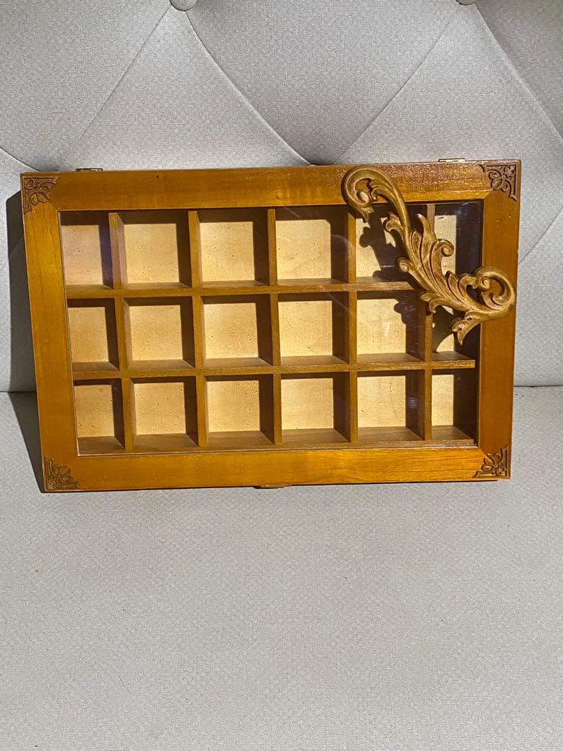 ナチュラル ロココ♦️コレクションケース♦️2点セット♦️ヴィンテージラック♦️送料込