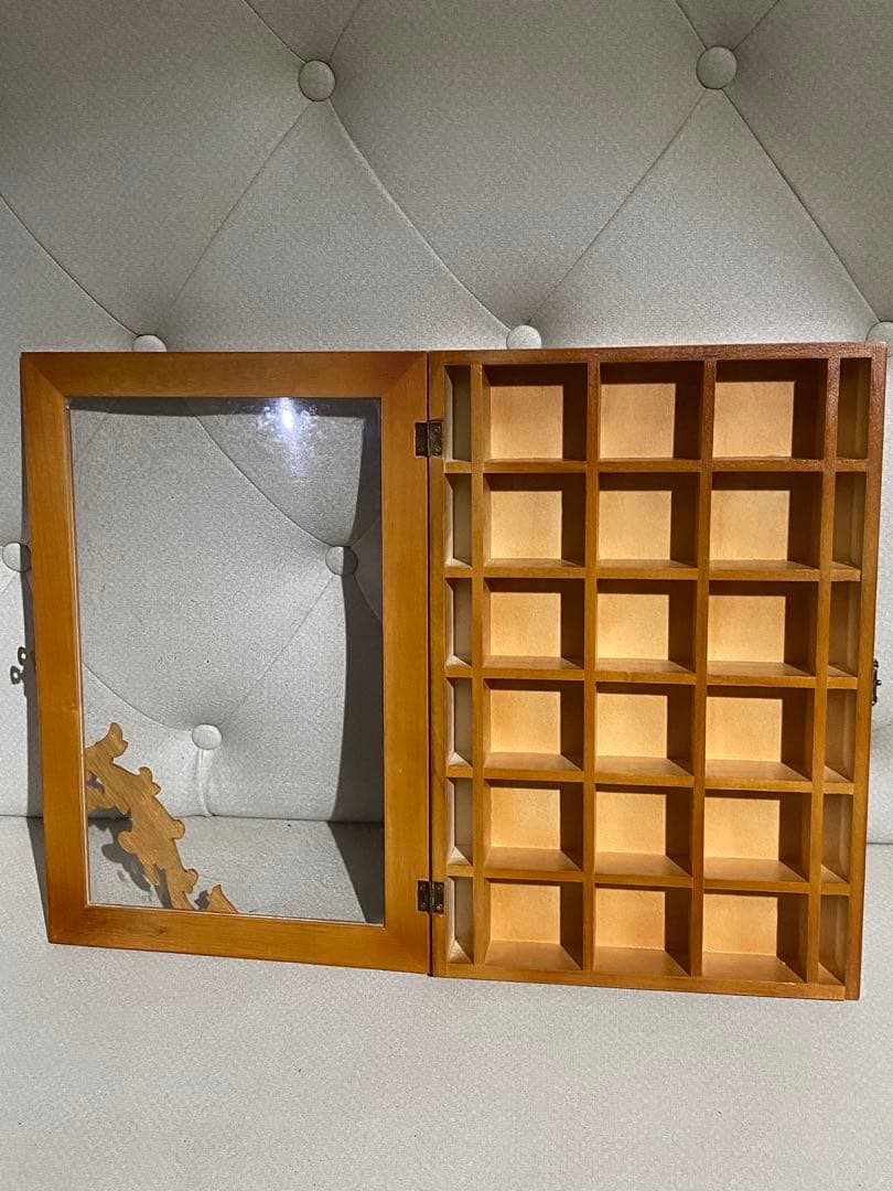 ナチュラル ロココ♦️コレクションケース♦️2点セット♦️ヴィンテージラック♦️送料込