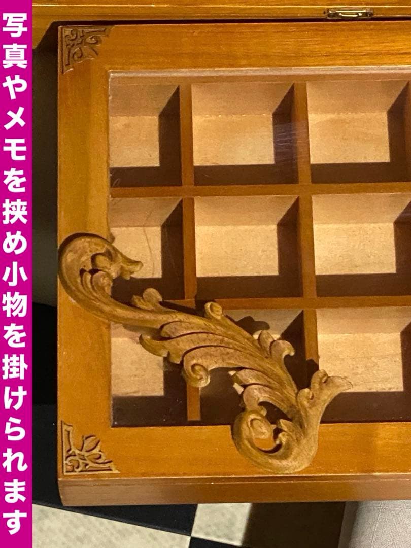 ナチュラル ロココ♦️コレクションケース♦️2点セット♦️ヴィンテージラック♦️送料込