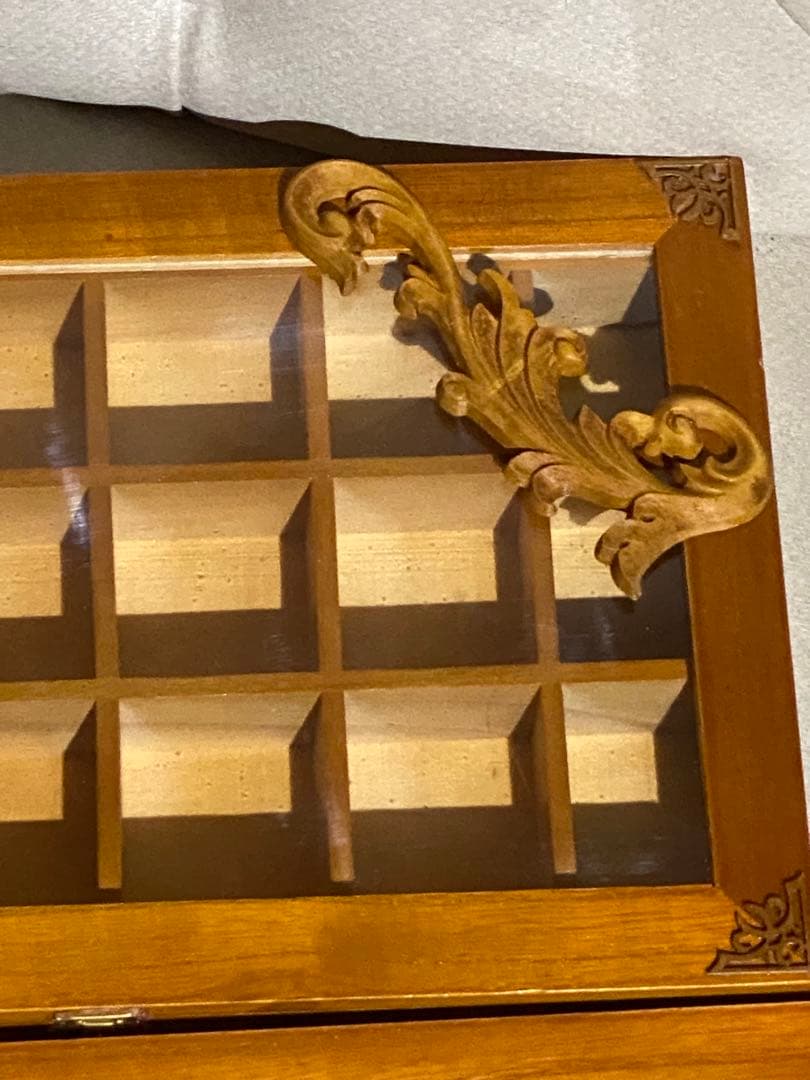 ナチュラル ロココ♦️コレクションケース♦️2点セット♦️ヴィンテージラック♦️送料込