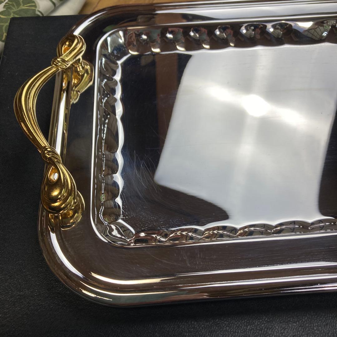 銀のトレー　銀座wako イタリア製　美品